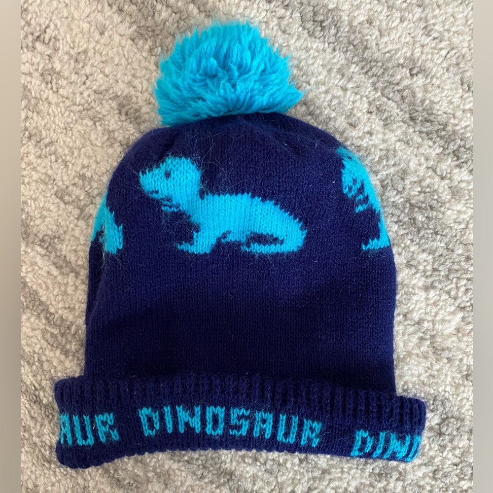 Youth Child Toddler Dinosaur Trex Stocking knit Hat Cap Beanie With Pom